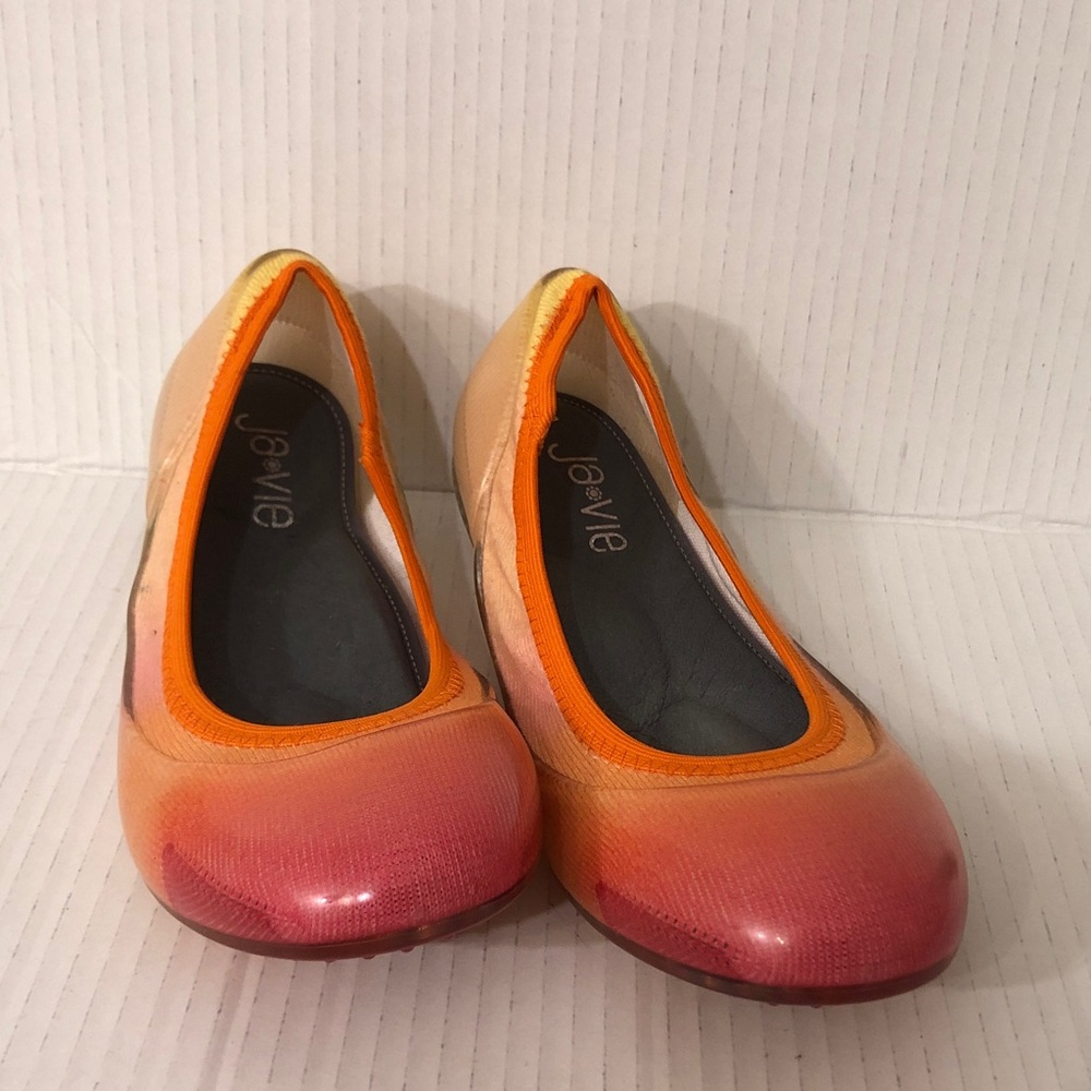 Ja vie flexible jelly ballet flat cotton lining and comfortable cushion insol